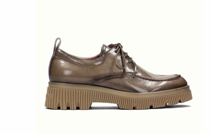 Hispanitas "HI222390" Taupe Patent - Lace-up Shoe