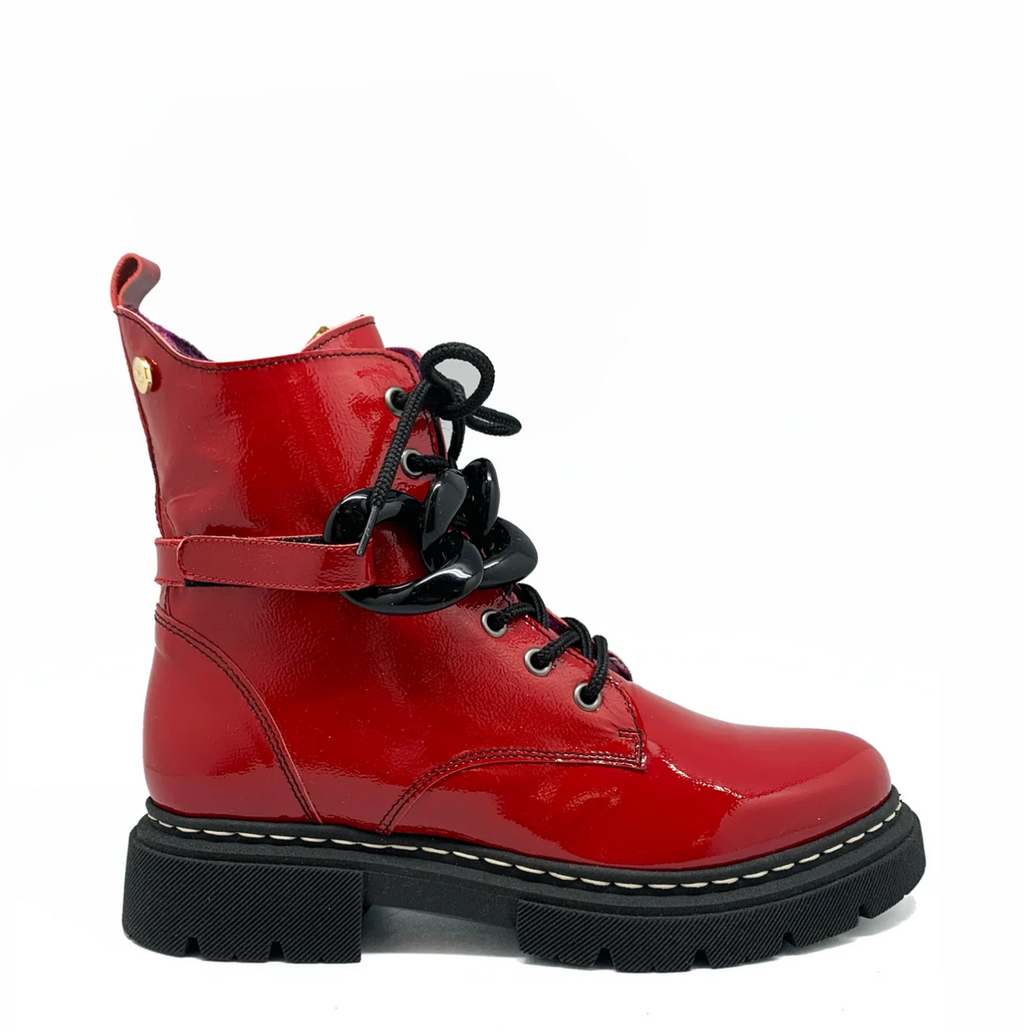 Chanii B "Paris" Red Patent - Ankle Boot