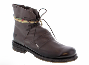 Felmini "C129" Grey leather lace boot