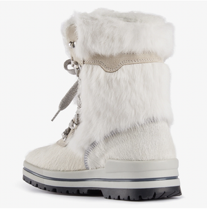 Olang "Fiore" white cow hair winter boot ice cleat -30