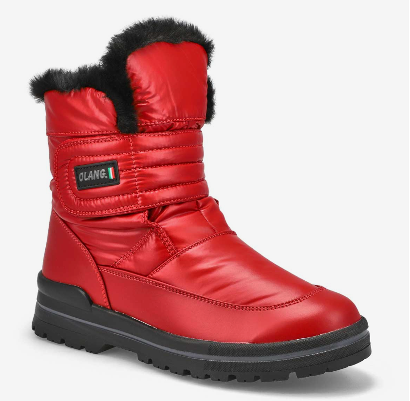 Olang "Luna" Red waterproof winter boot w/ice cleats
