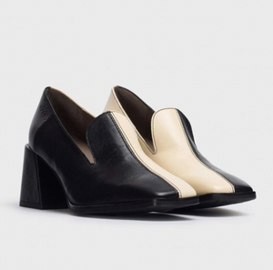 Wonders "H-4344 Black and cream loafer dress shoe