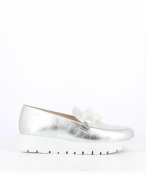 Wonders A-2444 Silver leather loafer