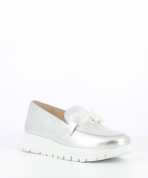 Wonders A-2444 Silver leather loafer