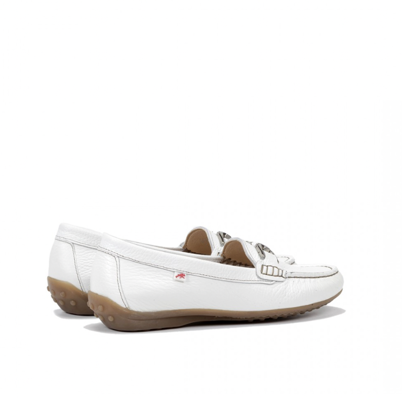 Fluchos F0804 White leather classic moccasin