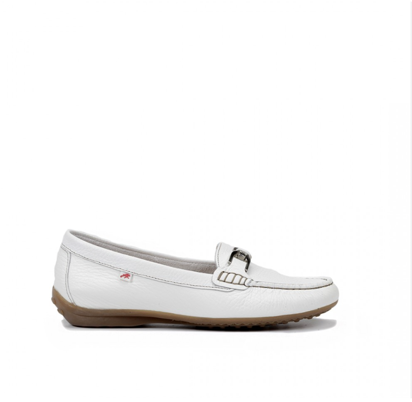 Fluchos F0804 White leather classic moccasin