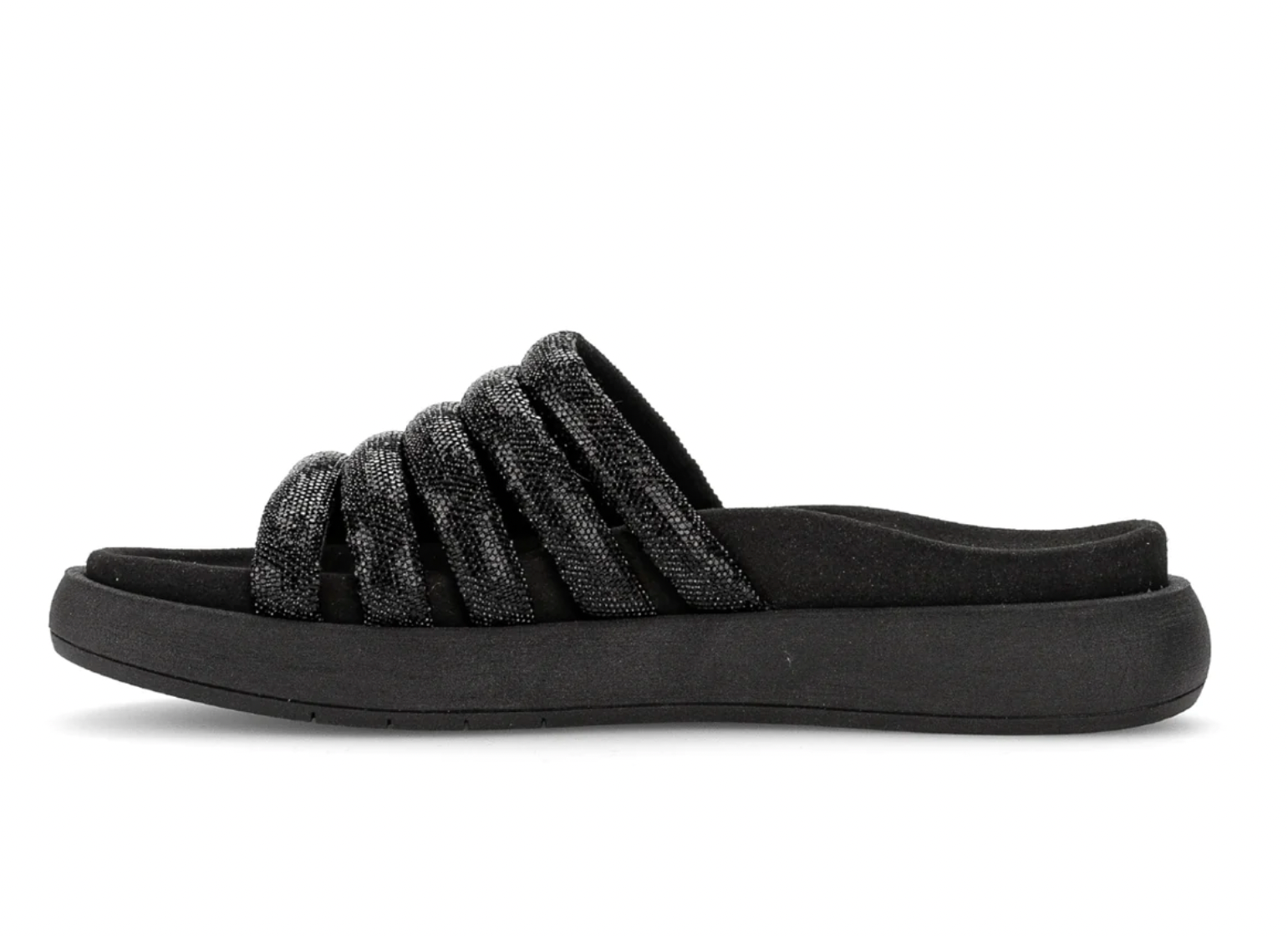 Gabor 43-752-87 Black sparkle slide sandal