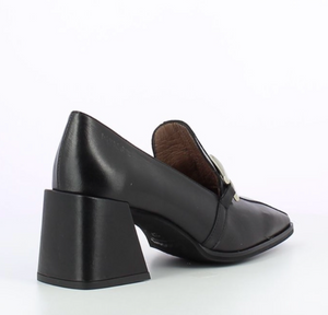 Wonders "H-4323" Black Leather/Black Patent - Loafer