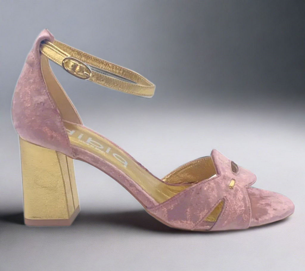 Dibia "10225" pink velvet sandal