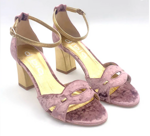 Dibia "10225" pink velvet sandal
