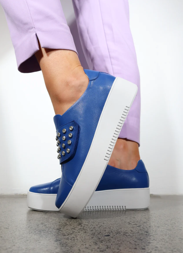 Minx "Zena" Blue - Velcro Sneaker