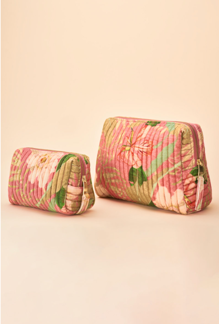 Powder Uk "Large Quilted Washbag "- Delicate Tropical, Candy