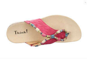 Think! "211-5040" Fuchsia Combo - Wedge Sandal