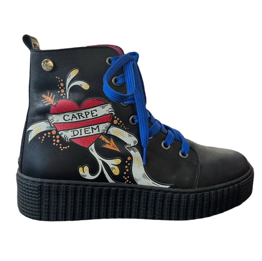Chanii B "Tattoo" Black/Multi - Short Boot