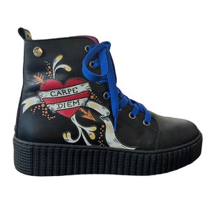 Chanii B "Tattoo" Black/Multi - Short Boot
