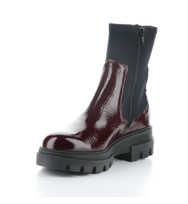 Bos&Co. "Five" Bordo patent waterproof - Ankle Boot