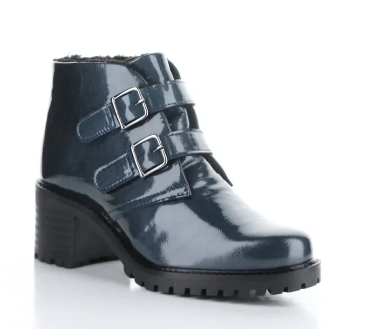 Bos & Co "Issey" Blue patent waterptoof boot