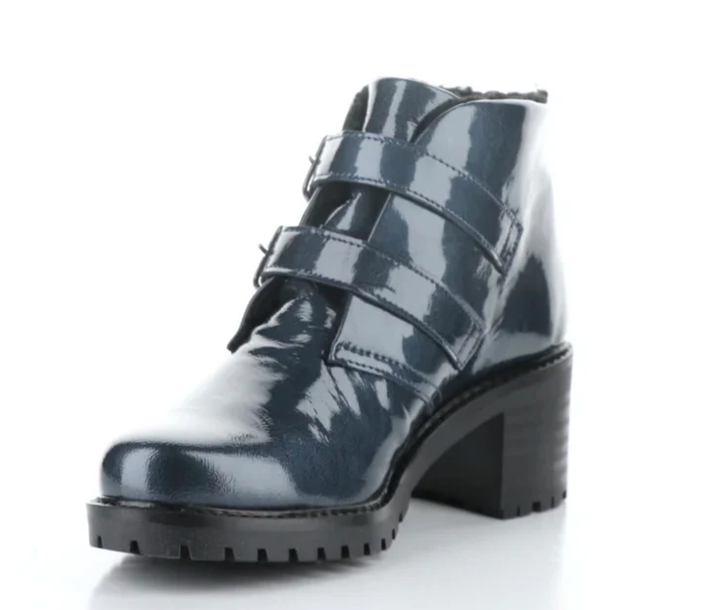 Bos & Co "Issey" Blue patent waterptoof boot