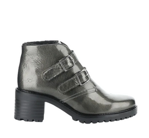 Bos & Co "Issey" Pewter patent waterptoof boot