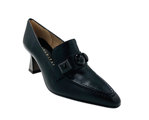 Hispanitas HI232978 Black med heel loafer dress shoe