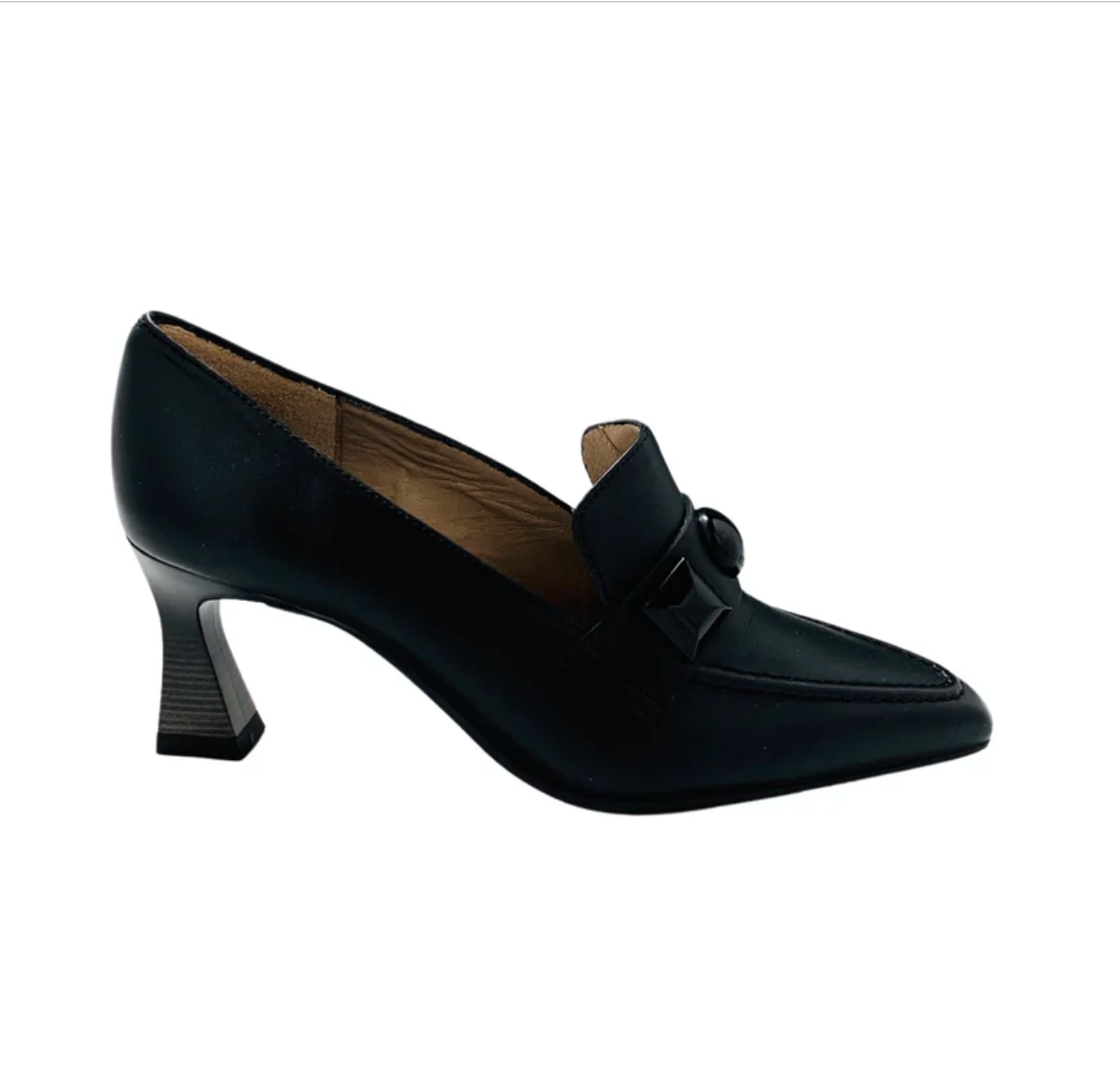 Hispanitas HI232978 Black med heel loafer dress shoe