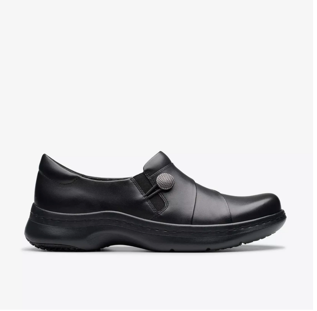 Clarks "Pro Lux " Black leather walking shoe