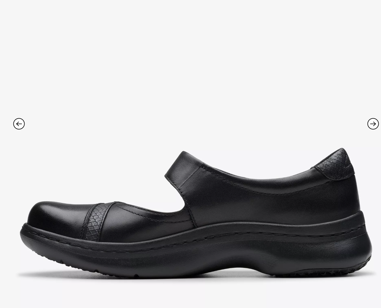 Clarks "Pro Pace " Black leather walking shoe