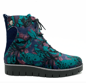 Chanii B "Bang" Indigo/Floral - Short Boot