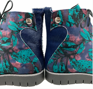 Chanii B "Bang" Indigo/Floral - Short Boot