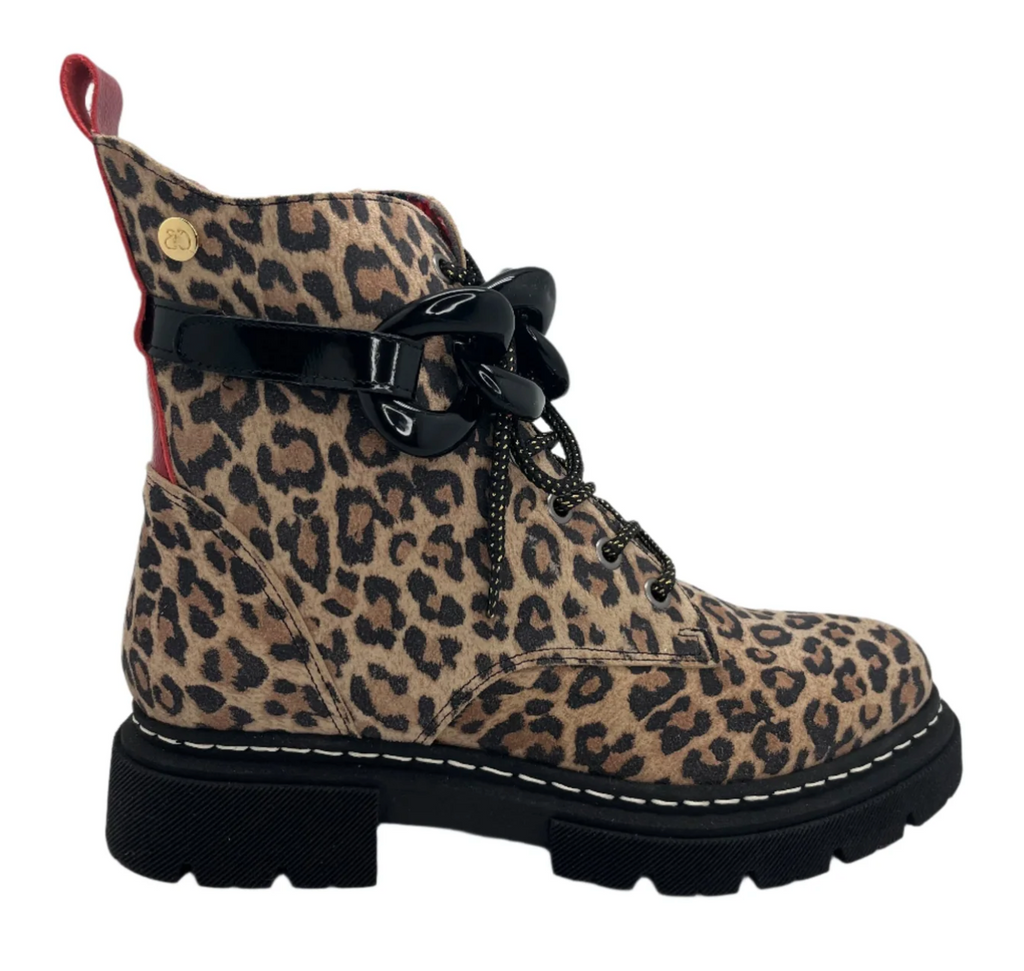 Chanii B "Paris" Leopard boot with red back