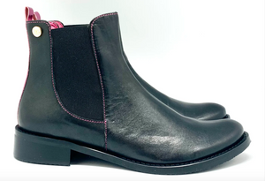 Chanii B "Taille" Black with fuchsia - Ankle Boot