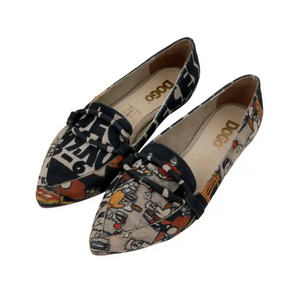 DOGO  "Fave - Supper" Black multi color flat shoe