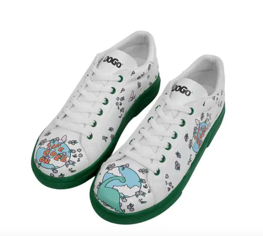 DoGo "Ace - Life Goes On" White/Green - Sneaker