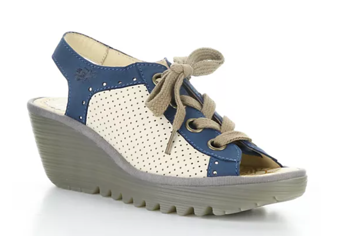 fly blue sandals