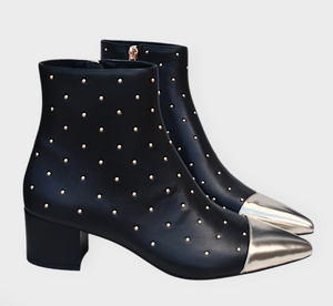 Django & Juliette "Asterisk" Studded Bootie black/Gold