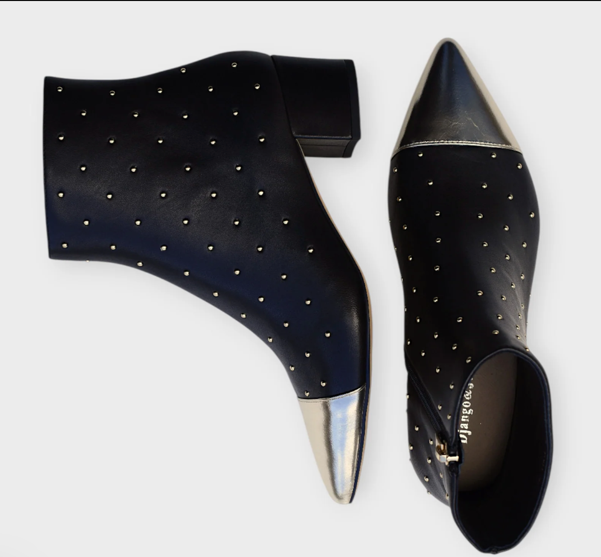 Django & Juliette "Asterisk" Studded Bootie black/Gold