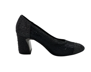 Django & Juliette "Kenedi" Black sparkle dress shoe