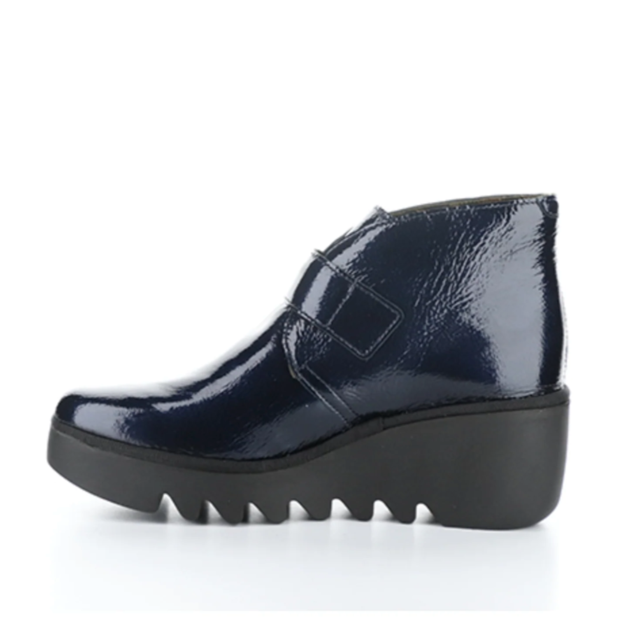 Fly London "Birt" Navy Patent - Ankle Boot