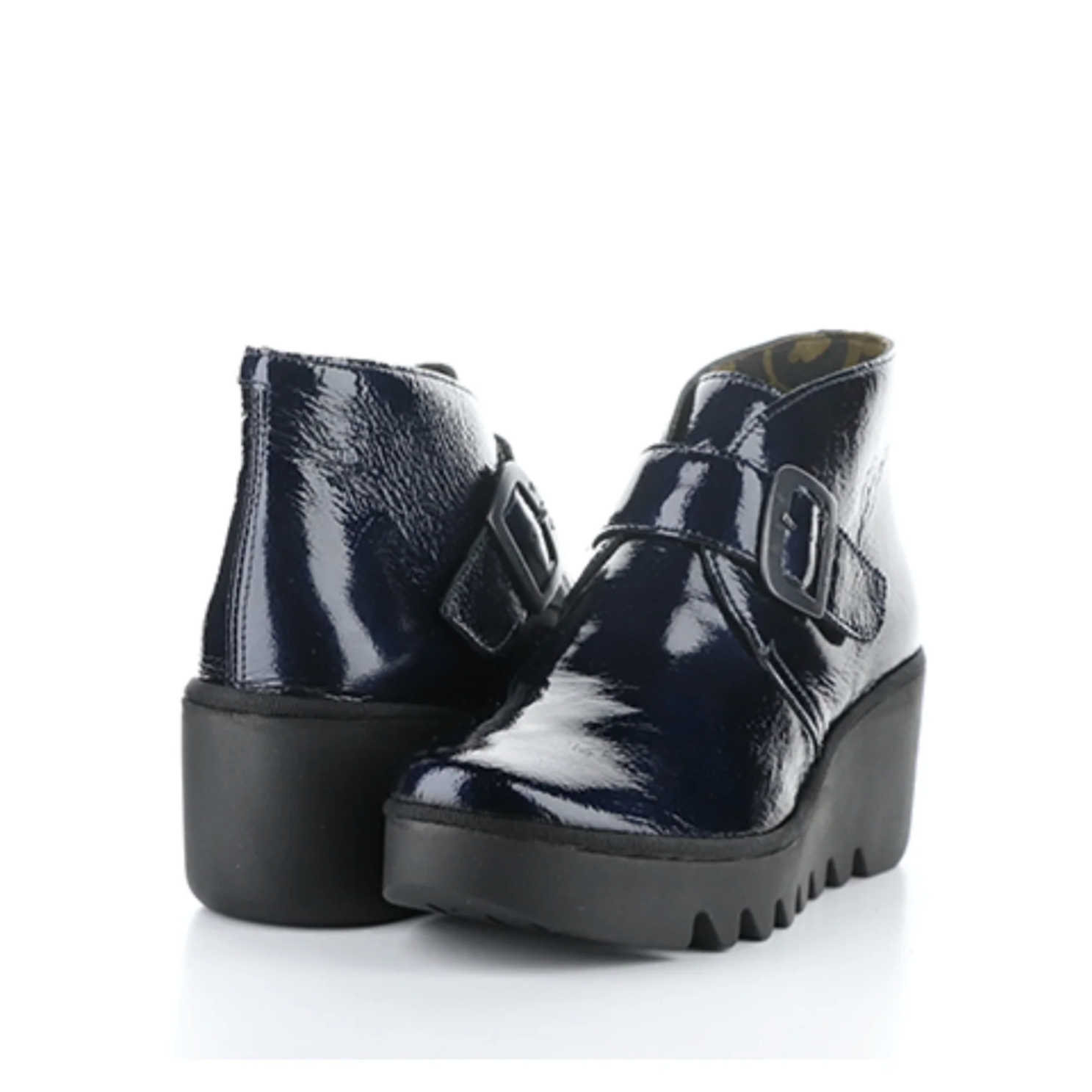 Fly London "Birt" Navy Patent - Ankle Boot