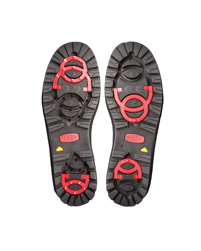 Olang "Spoke" Black Patent winter boot with ice cleat