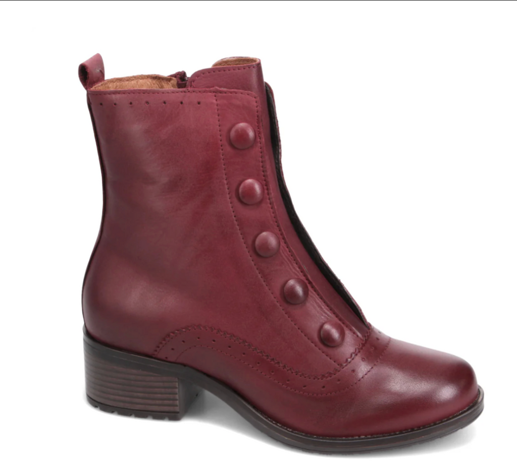 Miz Mooz "Jozie" button boot wine