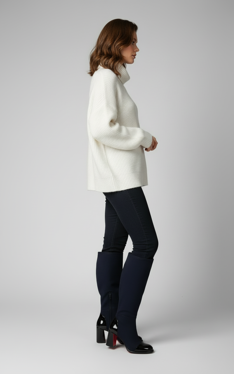 Aqua Flex "Camilla" Tall waterproof dress boot black faux suede