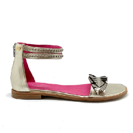 Chanii B "Izzy" Gold - Flat Sandal
