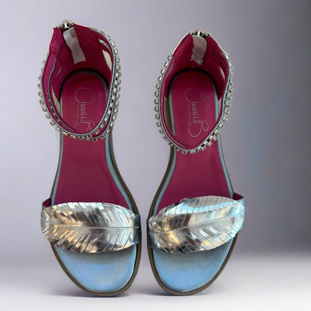 Chanii B "Izzy" Blue/silver metallic - Sandal
