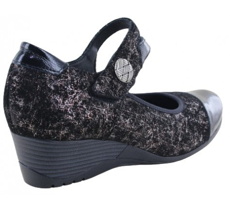 Geo Reino "Canope" Orion Noir - Wedge Shoe