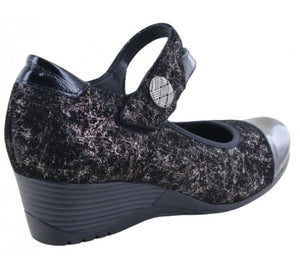 Geo Reino "Canope" Orion Noir - Wedge Shoe