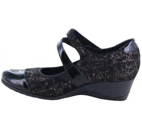 Geo Reino "Canope" Orion Noir - Wedge Shoe