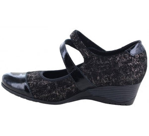 Geo Reino "Canope" Orion Noir - Wedge Shoe