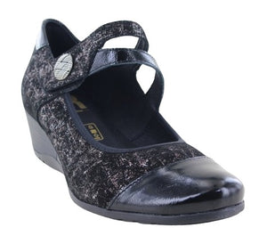 Geo Reino "Canope" Orion Noir - Wedge Shoe