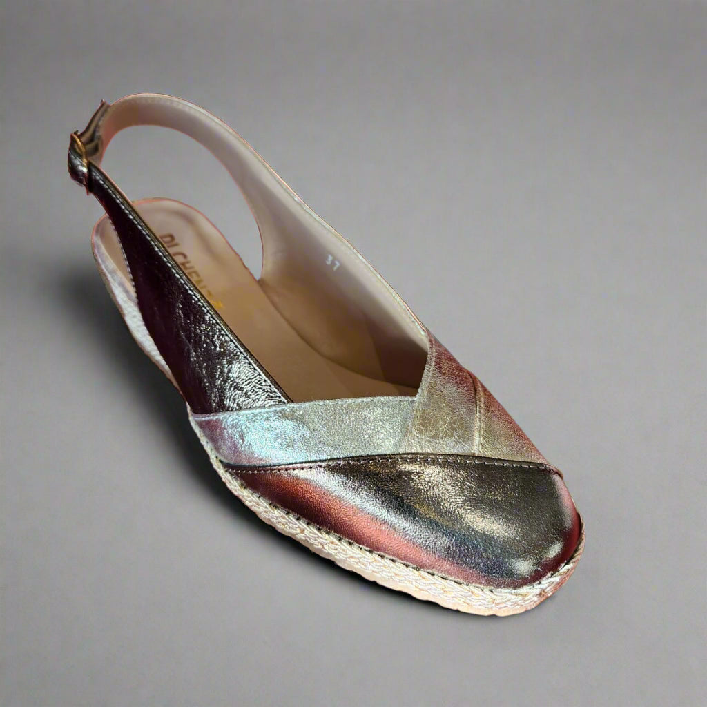 DI CHENZO "Dama-927" Multi metallic espadrille